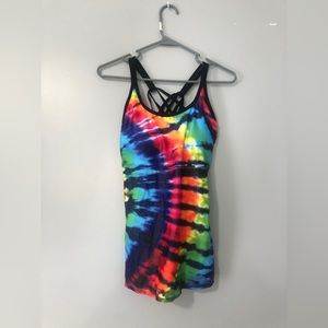 Tie dye tankini top
